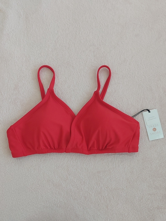 Shade & Shore Other - SHADE & SHORE Front Wrap Triangle Red Bikini Top NWT